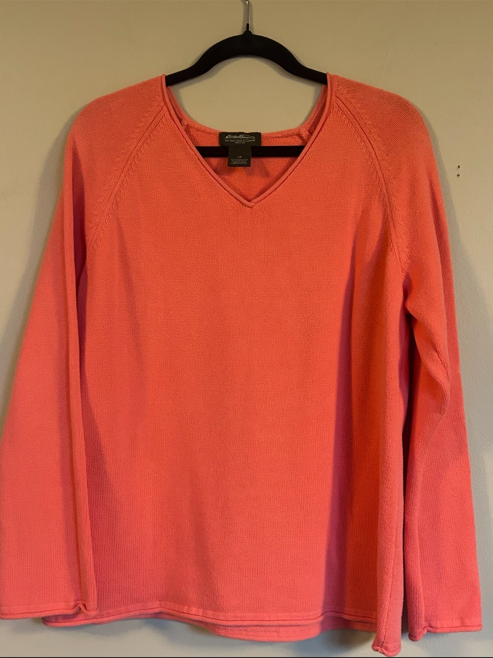 Eddie Bauer Men's Coral V-Neck Sweater